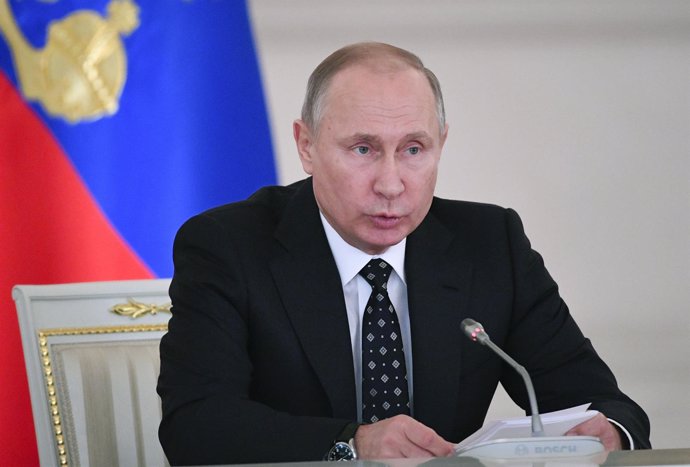 Vladimir Putin en el Kremlin