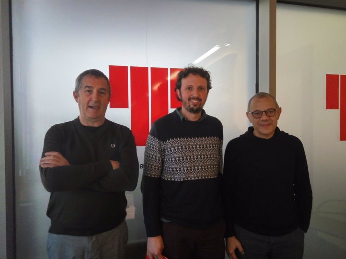 David Albet, Adrià Aubert y Lluís Pasqual en la rueda de prensa