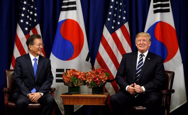Moon Jae In y Donald Trump