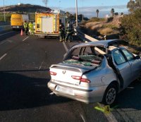 Herida una mujer tras una colisión entre dos vehículos en Algeciras (Cádiz)
