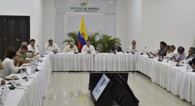 Reunión entre el Gobierno de Juan Manuel Santos y las FARC