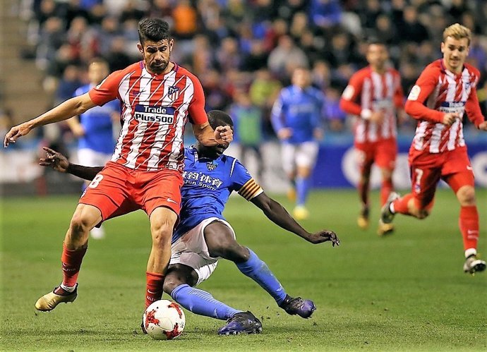 Diego Costa en su redebut con el Atlético de Madrid