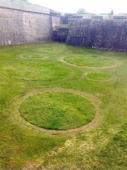 Jardín efímero realizado en la Ciudadela de Pamplona