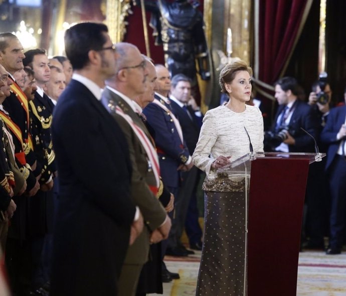 La ministra de Defensa, María Dolores de Cospedal, en la Pascua Militar de 2018