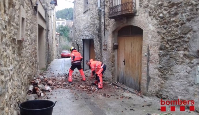 Actuació dels Bombers a Cistella (Girona)