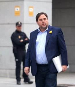 Junqueras llega a la Audiencia Nacional para declarar por rebelión