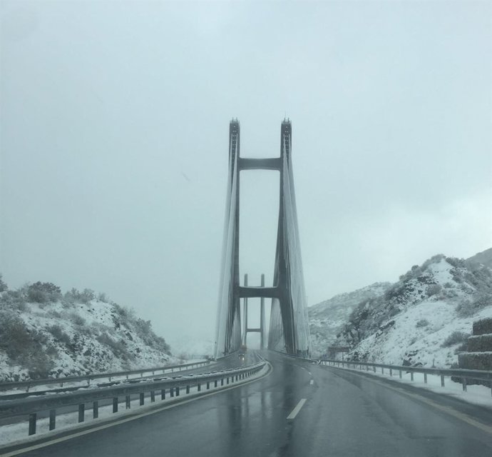 Autopista de l'Huerna, neu, temporal, hivern