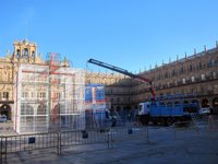 La Plaza Mayor de Salamanca se queda sin 'regalos de navidad'