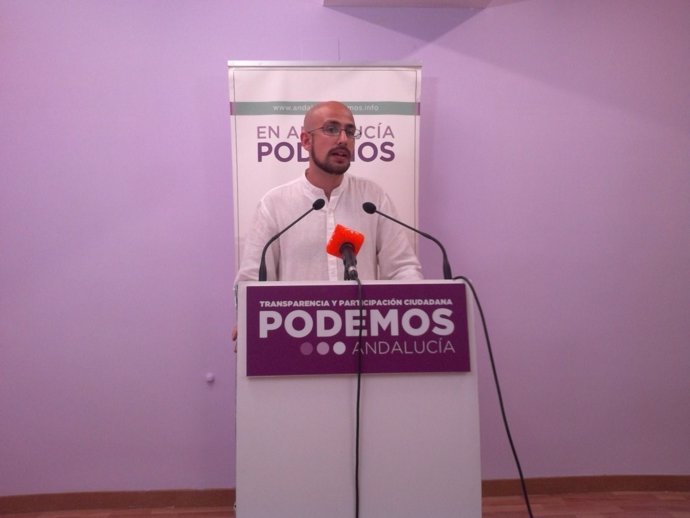 El secretario de Comunicación de Podemos Andalucía, Pablo Pérez Ganfornina