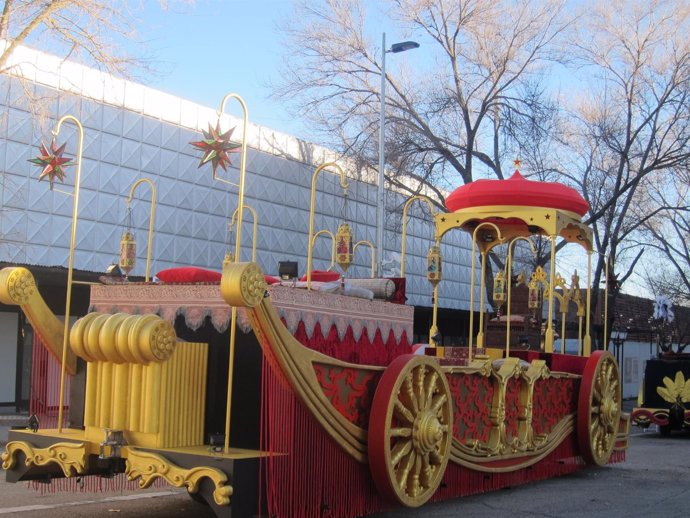 Una de las carrozas de la Cabalgata de Reyes de Madrid
