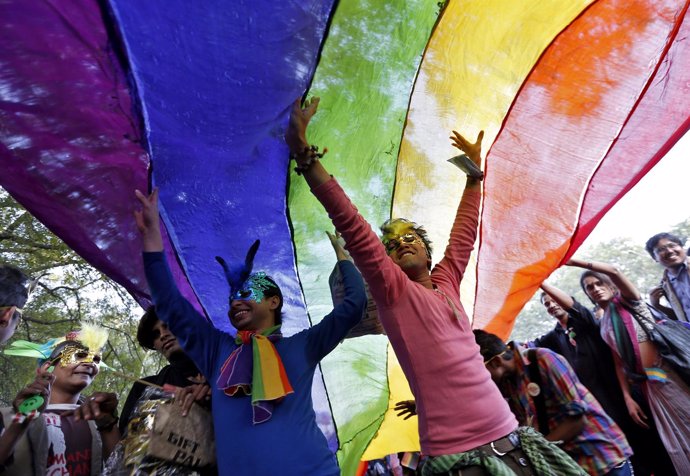 Manifestación de homosexuales en India