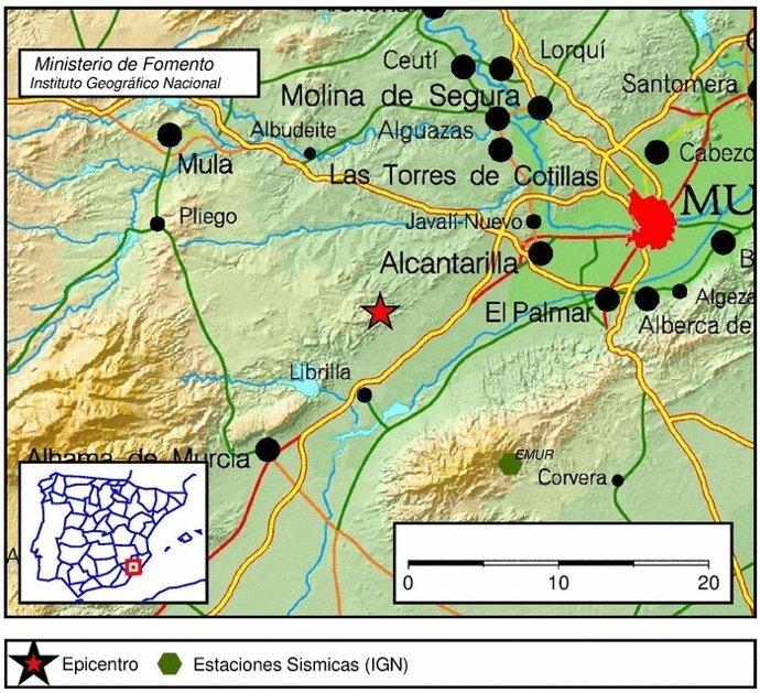El temblor de Librrilla, de 2,7 grados