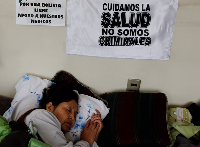 Teacher Wilma Plata remains in their 18th day of a hunger strike to protest agai