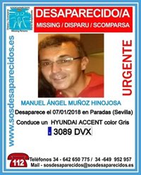 Denuncian la desaparición de un hombre de 45 años en Paradas (Sevilla)