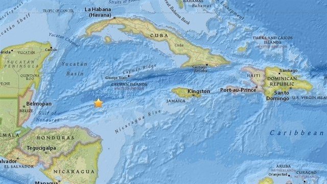 Mapa terremoto Caribe