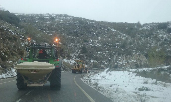 Trabajos nevadas 9 enero Málaga 