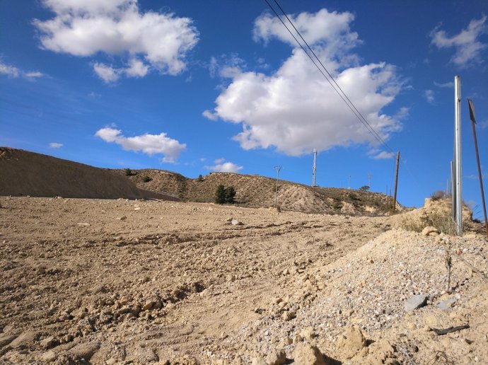 Terreno roturado ilegalmente en Murcia