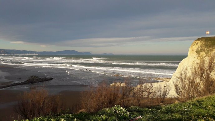 Oleaje en la costa vizcaína