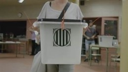 Urna pel referèndum de l'1 d'octubre