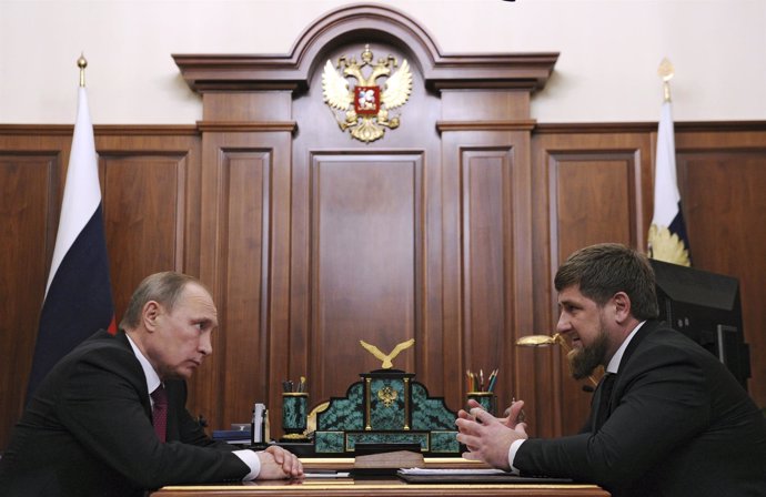 Kadirov y Putin, reunidos en el Kremlin