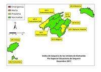 La Serra de Tramuntana y la zona de Manacor-Felanitx continúan en prealerta por sequía