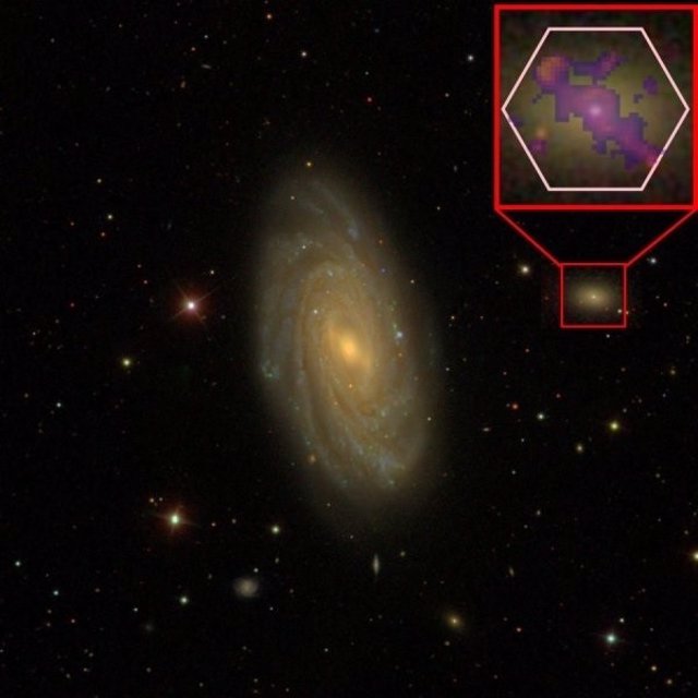 Comparativa de galaxia enana con otra convencional
