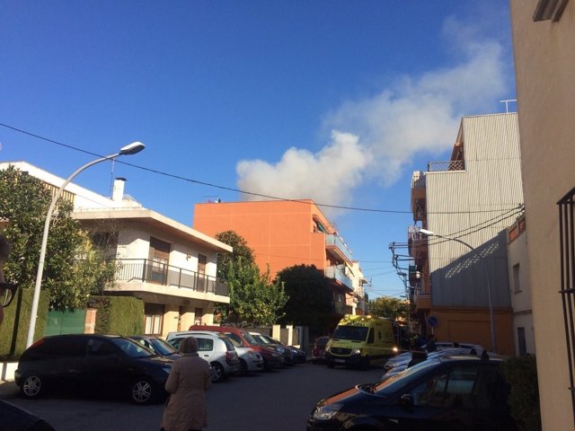 Incendio en un piso de Vilassar de Mar (Barcelona)