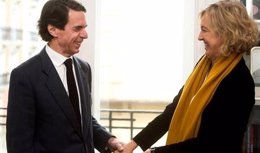 Aznar con Ana Iribar, viuda de Gregorio Ordóñez