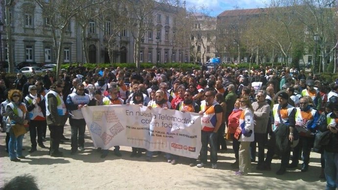 Trabajadores afectados por ERE en Telemadrid