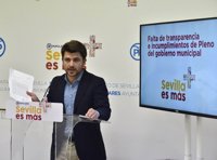 Beltrán Pérez pide a Millán "no torpedear por celos" el acuerdo "histórico" de presupuestos entre PSOE y PP en Sevilla