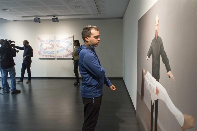 Una de las obras de la muestra en el Centro de Cultura de Unicaja