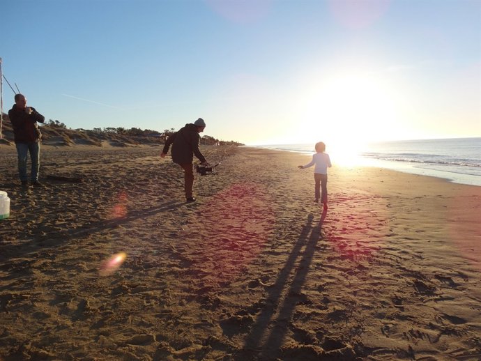 Rodaje anuncio publicidad turismo playa verano 