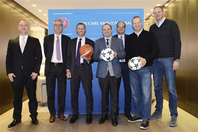 Los presidentes de UEFA y FIBA se reúnen en Suiza