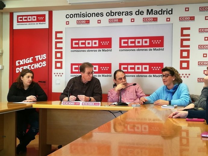 Cedrún, Periáñez y Guerra durante la rueda de prensa