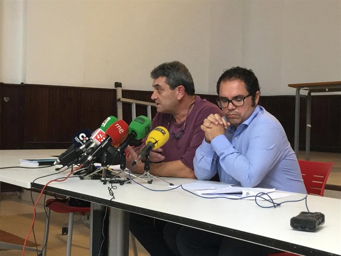 Inocencio González (CCOO) y Gustavo Santana (UGT) 