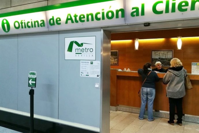 Oficina de atención al cliente del Metro de Sevilla