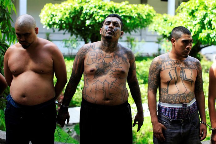 Miembros de la banda Mara Salvatrucha 