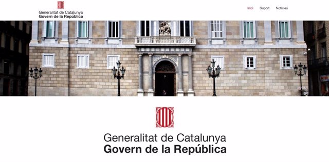 Web difundida por Puigdemont sobre el 'Govern de la República'.