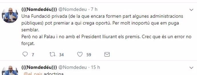 Twiter de Enric Nomdedéu