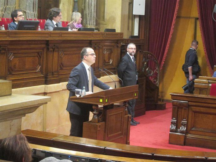 Jordi Turull (JuntsxCat) en el Parlament (Archivo)