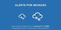 Aviso por nevadas durante el sábado en las nueve provincias