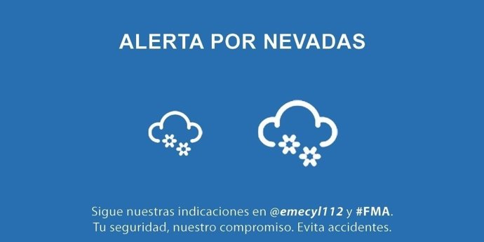 Cuadro sobre la alerta por nevadas