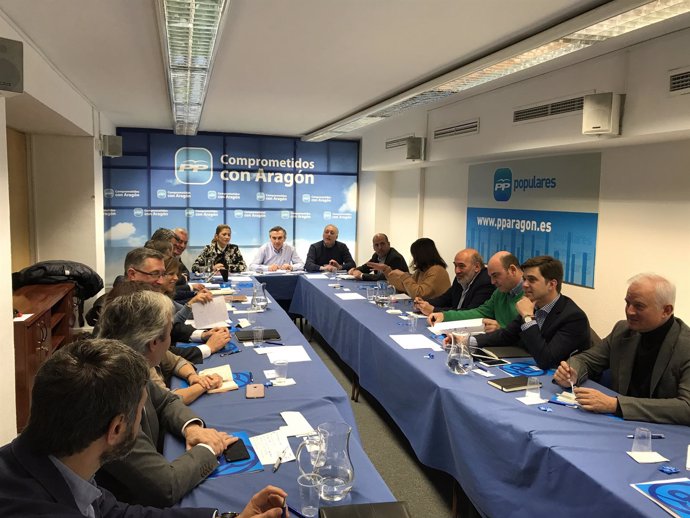 Reunión del Comité de Dirección del PP Aragón. 