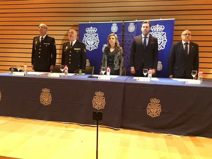 Valladolid.- Un momento del acto de la fundación de la Policía Nacional