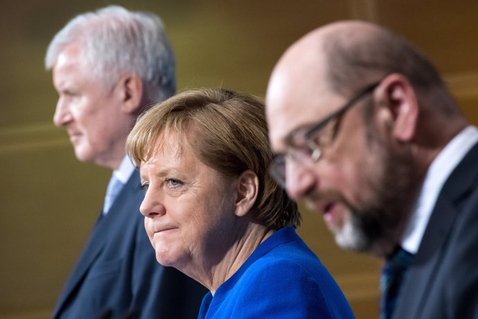  Horst Seehofer, Angela Merkel I Martin Schulz