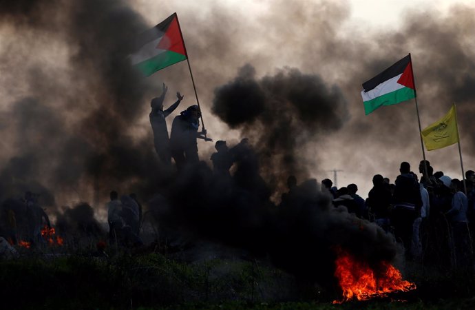 Manifestación en la Franja de Gaza