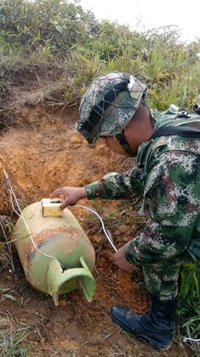 El Ejército colombiano frustra un intento de atentado del ELN en el estado de Antioquía