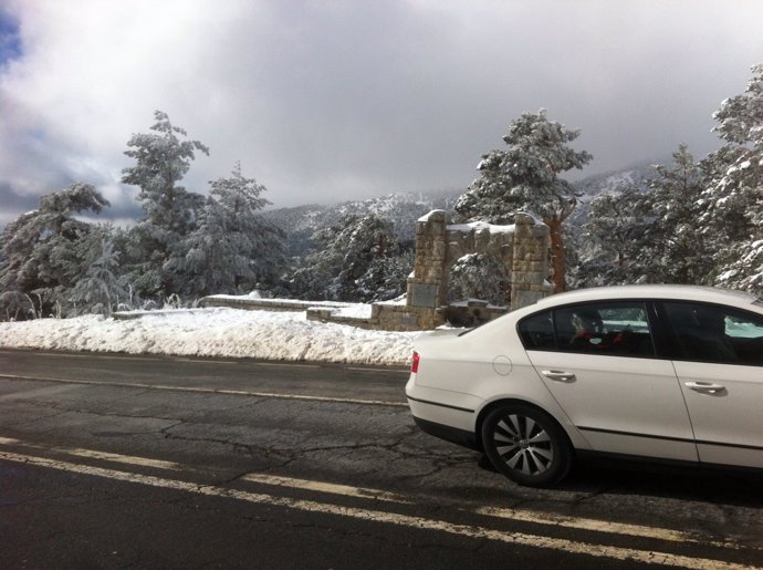 Nieve en la sierra de Madrid