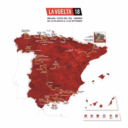 Cartel recorrido de la Vuelta a España de 2018