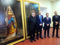 El Principado restaura doce de las pinturas de la serie sobre la monarquía asturiana que alberga el Museo de Covadonga 